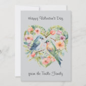 De Correspondance Heureuse Sainte-Valentin Carte photo d'oiseaux aqu (Devant)