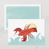 De Correspondance Homard au soleil Carte pour notes (Devant / Derrière)