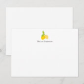 De Correspondance Icône Lumineuse Citron Jaune Carte Flat Note (Devant / Derrière)