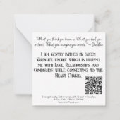 De Correspondance *~* Intention Tourmaline AP64 Carte à note plate (Dos)