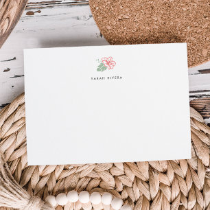 De Correspondance Island Hibiscus Papeterie personnalisée Carte plat