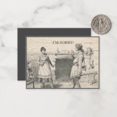 De Correspondance Je suis désolé carte (Devant/Arrière en situation)