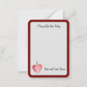 De Correspondance "Je vous ai prié aujourd'hui" Immaculé Carte pour  (Dos)