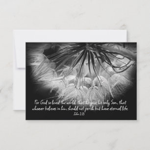 De Correspondance John 3:16 Note d'encouragement Nature Carte Floral