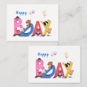 De Correspondance Joyeuse carte d'anniversaire Bears Party (Devant / Derrière)