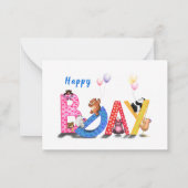 De Correspondance Joyeuse carte d'anniversaire Bears Party (Dos)