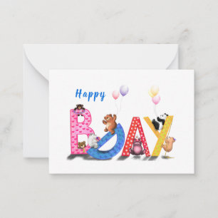 De Correspondance Joyeuse carte d'anniversaire Bears Party