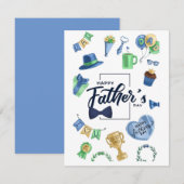 De Correspondance Joyeuse Fête des Pères Carte plate (Devant / Derrière)