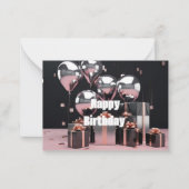 De Correspondance Joyeux Anniversaire Carte Plate à Note (Devant)