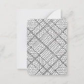 De Correspondance KNIT JACQUARD BLANC 3,5x2,5 Carte plate / Vertical (Devant)