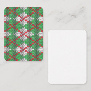 De Correspondance KNIT JACQUARD XMAS 3.5x2.5 Carte à note plate / Ve