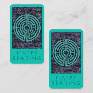 De Correspondance LABYRINTH III Signet 3.5x2 Carte + Texte Turquoise