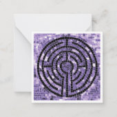 De Correspondance LABYRINTH VI Carte plate 6,4 cm / Blanche (Devant)