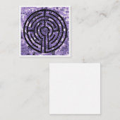 De Correspondance LABYRINTH VI Carte plate 6,4 cm / Blanche (Devant / Derrière)
