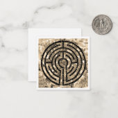 De Correspondance LABYRINTHE V 2,5x2,5 Carte Blanche Plate - Blanche (Devant/Arrière en situation)