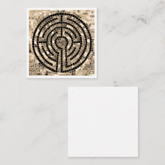De Correspondance LABYRINTHE V 2,5x2,5 Carte Blanche Plate - Blanche (Devant / Derrière)