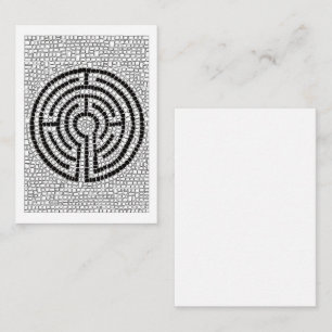 De Correspondance LABYRINTHE VII 3,5x2,5 Carte Plate Blanche - Blanc