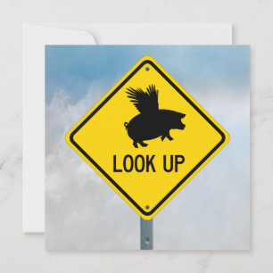 De Correspondance Levez Vos Yeux Pour Les Cochons Peut Voler Carte N