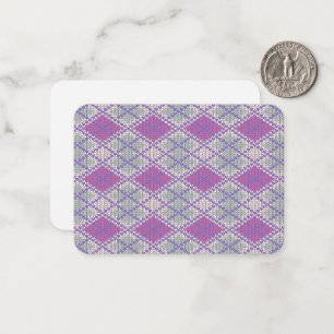 De Correspondance LILAC TRICOT ARGYLE 3.5x2.5 Carte à plat / Horizon