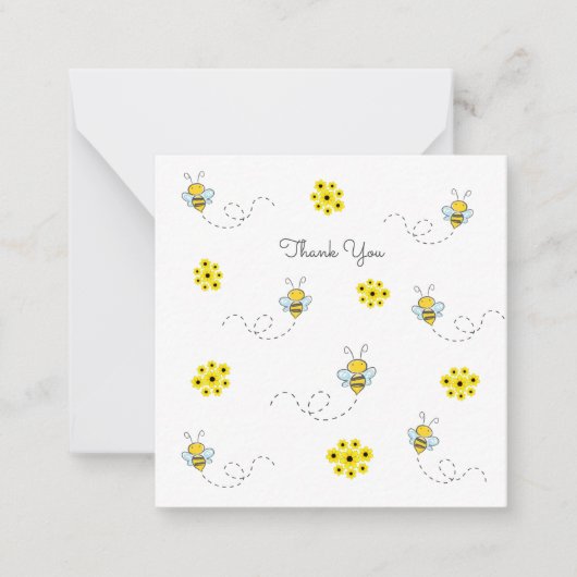 De Correspondance Little Bumble Bee Mini Merci Carte Note (Devant)