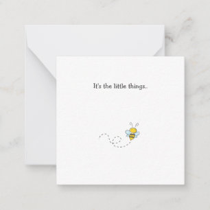 De Correspondance Little Bumble Bee Mini Merci Carte Note