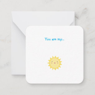 De Correspondance Little Sunshine Mini Remerciements Carte Note