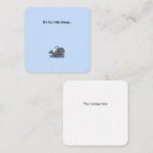 De Correspondance Little Whale Mini Merci Carte Note (Devant / Derrière)