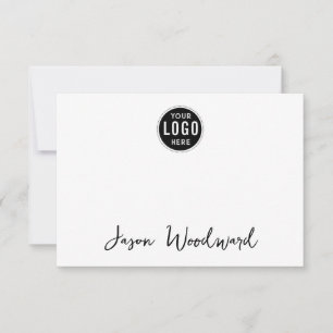 De Correspondance Logo Personnalisé Et Nom Carte Note Plat