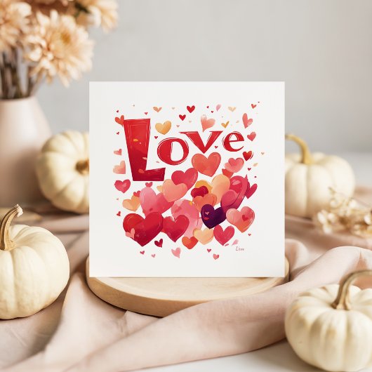De Correspondance Love and Hearts Carte Saint Valentin