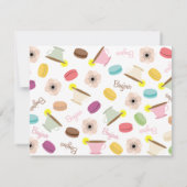 De Correspondance Macarons français Anémie & Teups Carte pour notes (Dos)