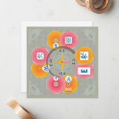 De Correspondance Mah Jongg Dealer Carte Plat (Devant/Arrière en situation)