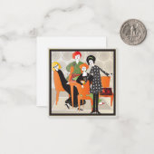 De Correspondance Mah Jongg Jeu petite carte plate (Devant/Arrière en situation)