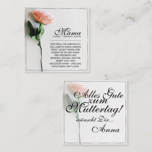 De Correspondance Maman - Tout simplement irremplaçable | Carte clas (Devant / Derrière)