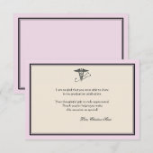De Correspondance MD Graduation Merci rose Carte pour notes (Devant / Derrière)