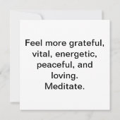 De Correspondance Méditez une carte à note plate (Dos)