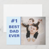 De Correspondance Meilleur Papa Ever Carte Plate (Devant / Derrière)