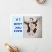 De Correspondance Meilleur Papa Ever Carte Plate (Devant/Arrière en situation)