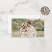 De Correspondance merci carte photo mariage script moderne (Devant/Arrière en situation)