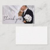 De Correspondance merci carte photo mariage script moderne (Devant / Derrière)