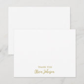 De Correspondance Merci Chic Nom du monogramme Carte blanche à bille (Devant / Derrière)