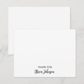 De Correspondance Merci Chic Nom du monogramme Carte blanche à bille (Devant / Derrière)