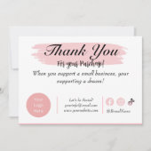 De Correspondance Merci PME pour carte d'achat (Devant)