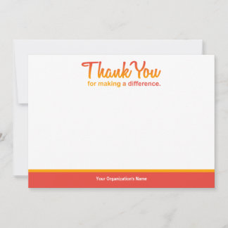 De Correspondance "Merci pour faire la différence" carte pour notes