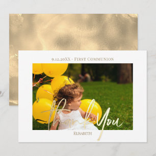 De Correspondance Merci Premier Carte photo Communion avec Enveloppe