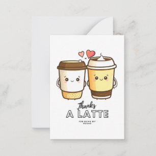 De Correspondance Merci une carte blanche en latte, ami