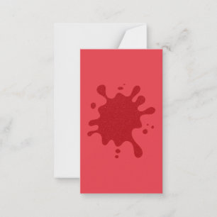 De Correspondance Mini carte plat Tomato Red Splatter - Personnalisa