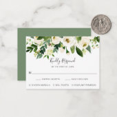 De Correspondance Mini carte RSVP Mariage blanc élégant (Devant/Arrière en situation)