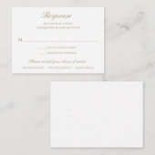 De Correspondance Mini carte RSVP pour Mariage traditionnel Gold (Devant / Derrière)