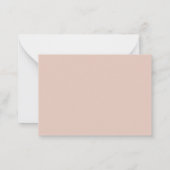De Correspondance Mini carte RSVP Rose rose Floral Dusty (Dos)