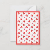 De Correspondance MINI COEURS 3,5x2,5 Carte Plate II / Vertical (Devant)